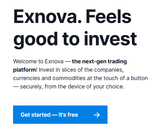 Exnova sign up